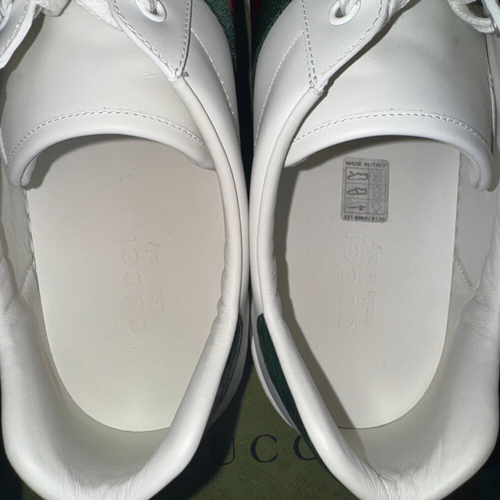 GUCCI ACE WEB LOW-TOP SNEAKERS - Picture 9 of 10